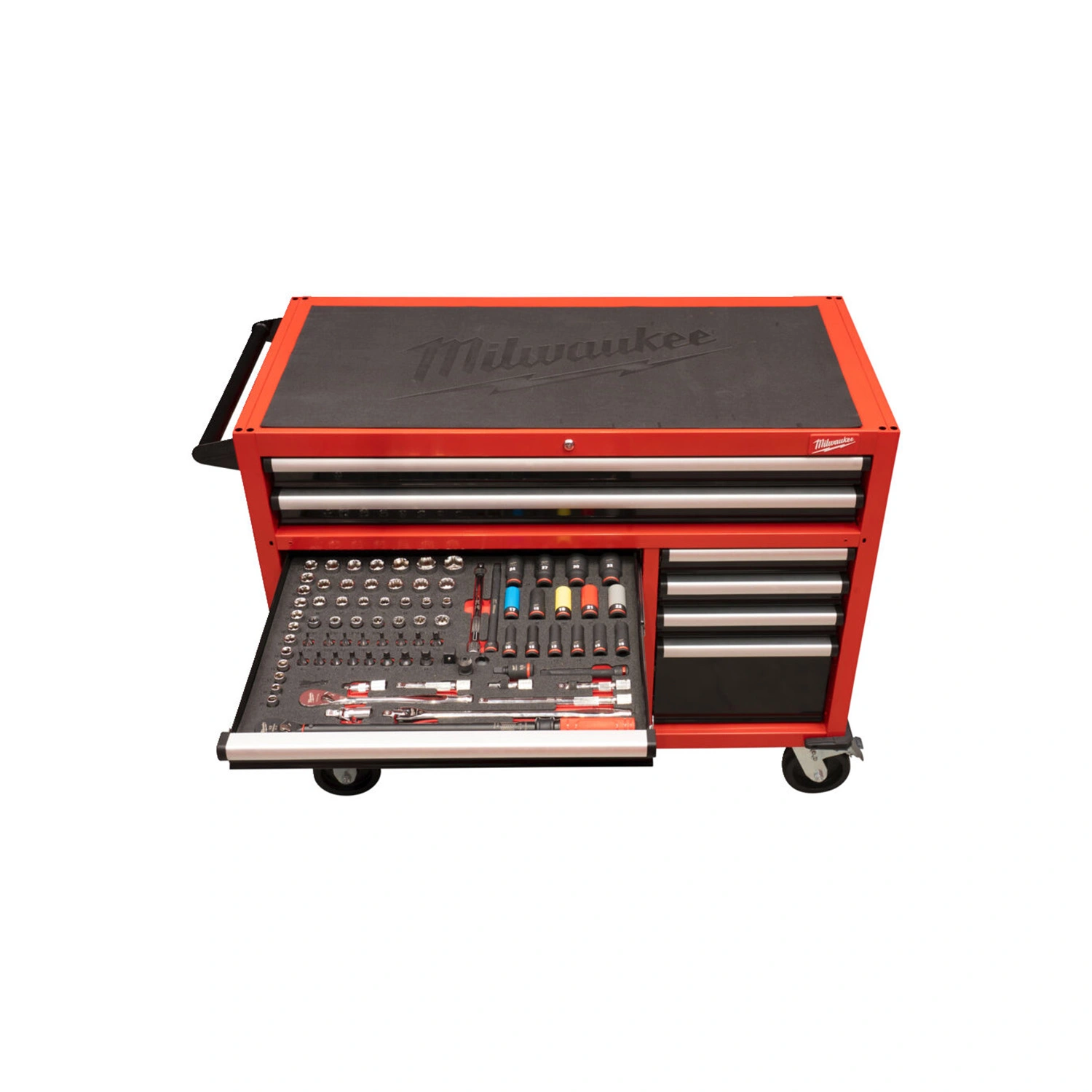 Milwaukee 4932502079 TOOLGUARD Stalen Gereedschapswagen gevuld - 501-delig -  10 laden - 46" / 117 cm