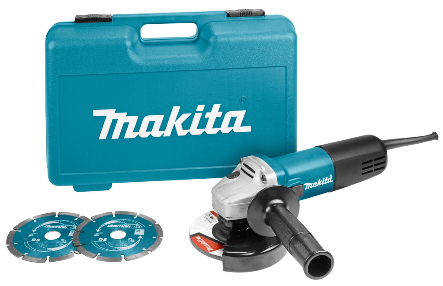 Makita 9558HNRGK2 Haakse slijper incl. 2 diamantschijven in koffer - 840W - 125mm-image