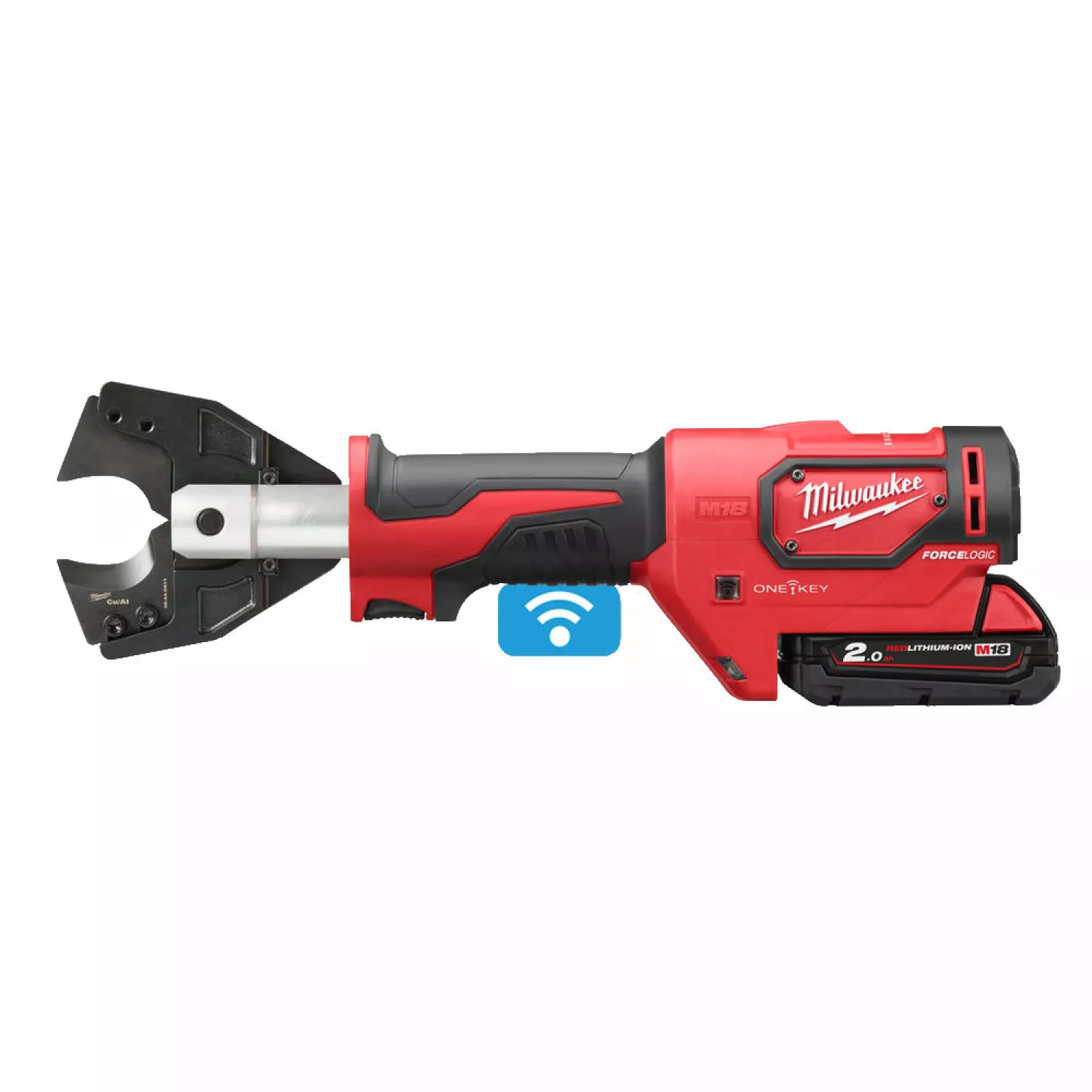 Milwaukee M18 ONEHCC-201C CU/AL-SET 18V Li-Ion accu kabelkniptang set (1x 2.0Ah accu) in koffer - One-Key - Koolborstelloos-image