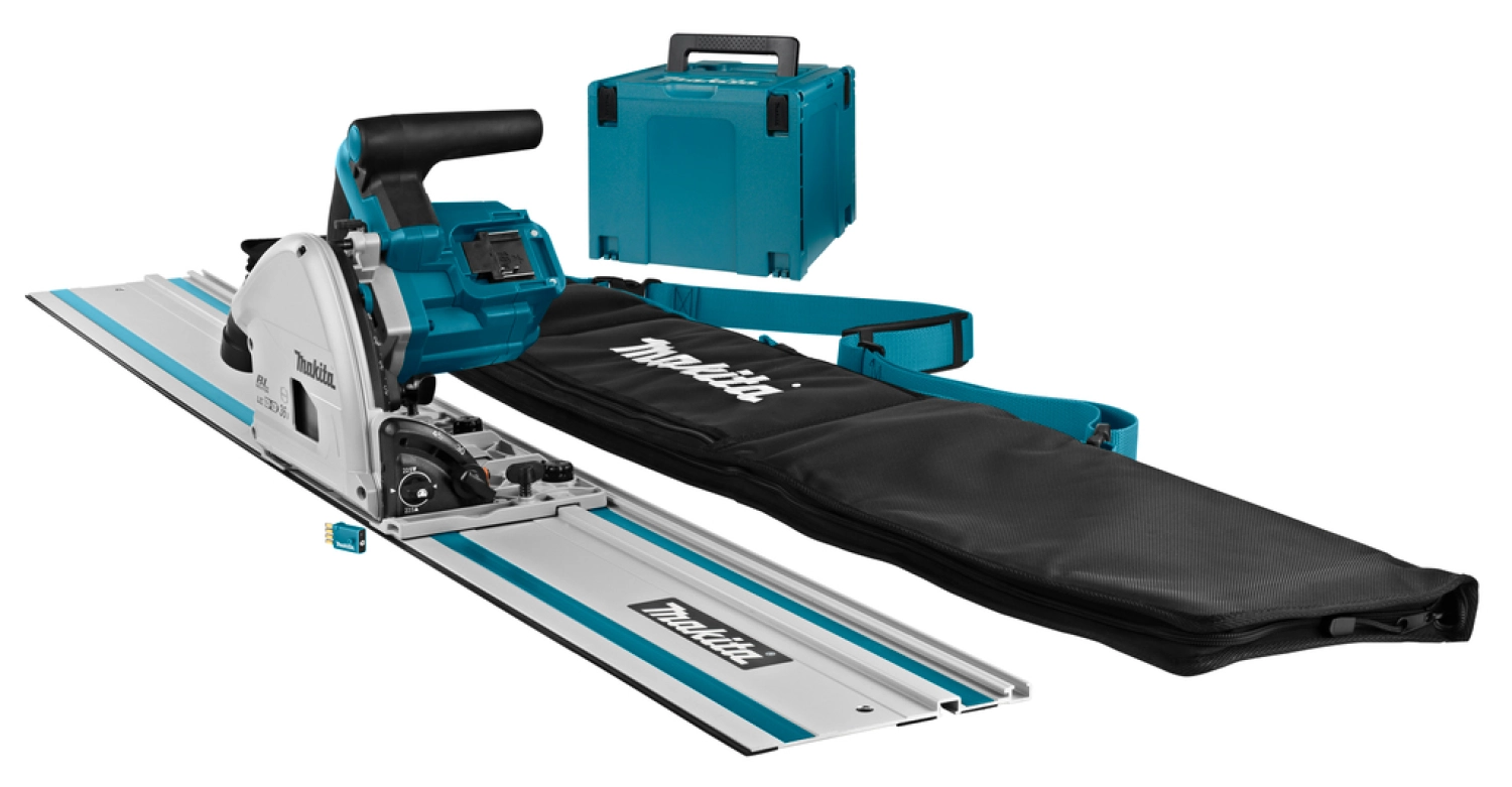 Makita DSP601ZJU2 36V (2x 18V) Li-Ion accu invalcirkelzaag body in Mbox (AWS) incl. geleiderail - 20 x 165mm - koolborstelloos-image