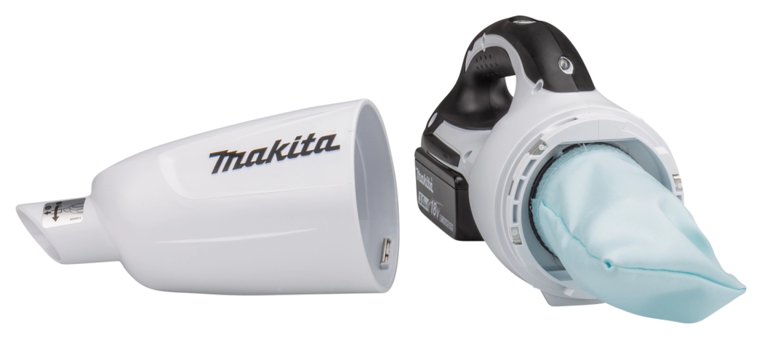 Makita DCL181SYWX 18V Li-Ion aspirateur à manche sans fil blanc set (1x1.5Ah) - 0.65L-image