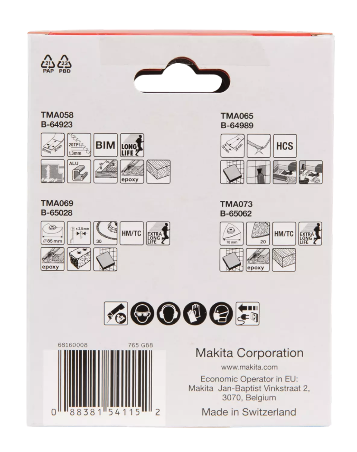 Makita B-67496 4-delige Zaagset multitool-image