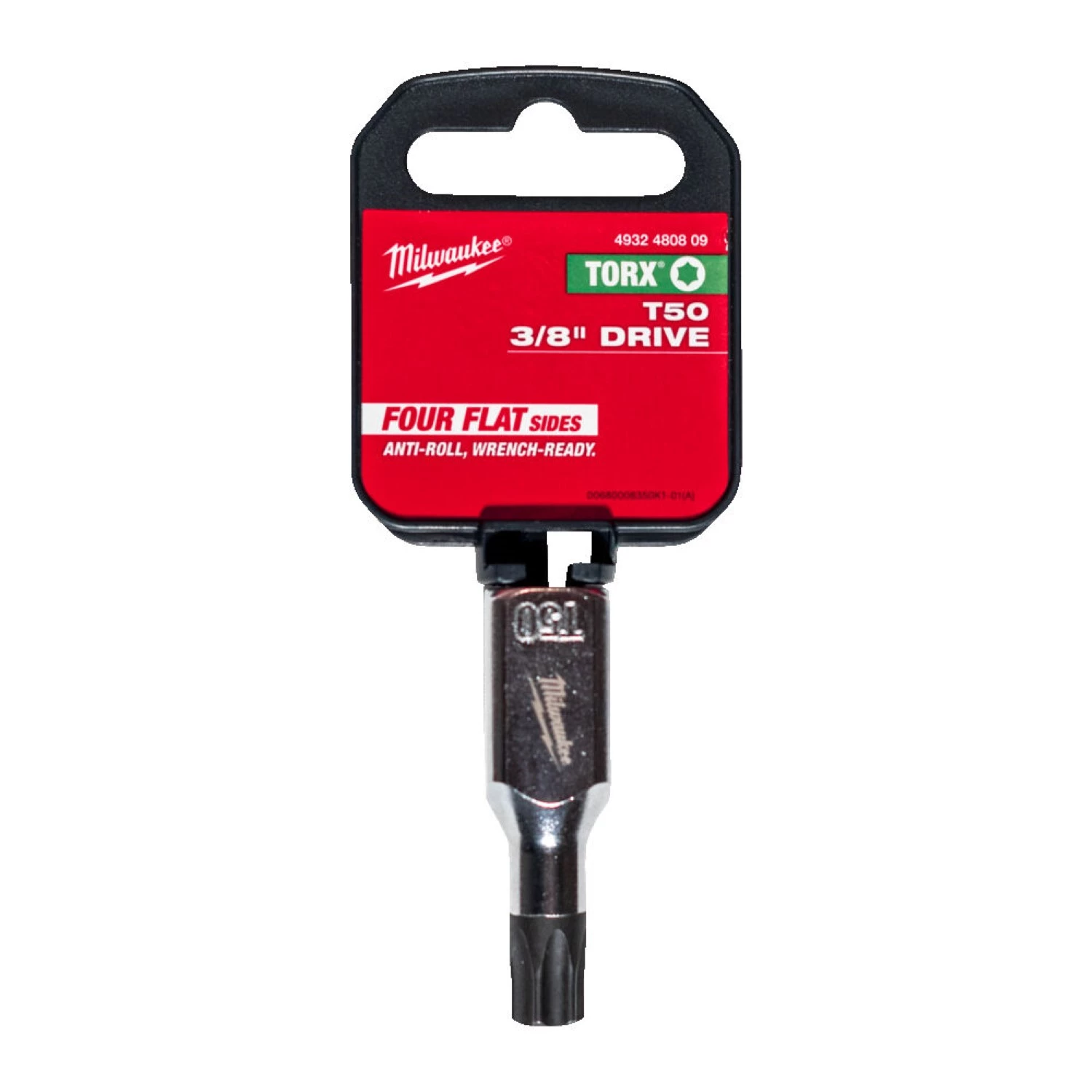 Milwaukee 4932480809 Douille à embout - 3/8" FOUR FLAT - Torx 50