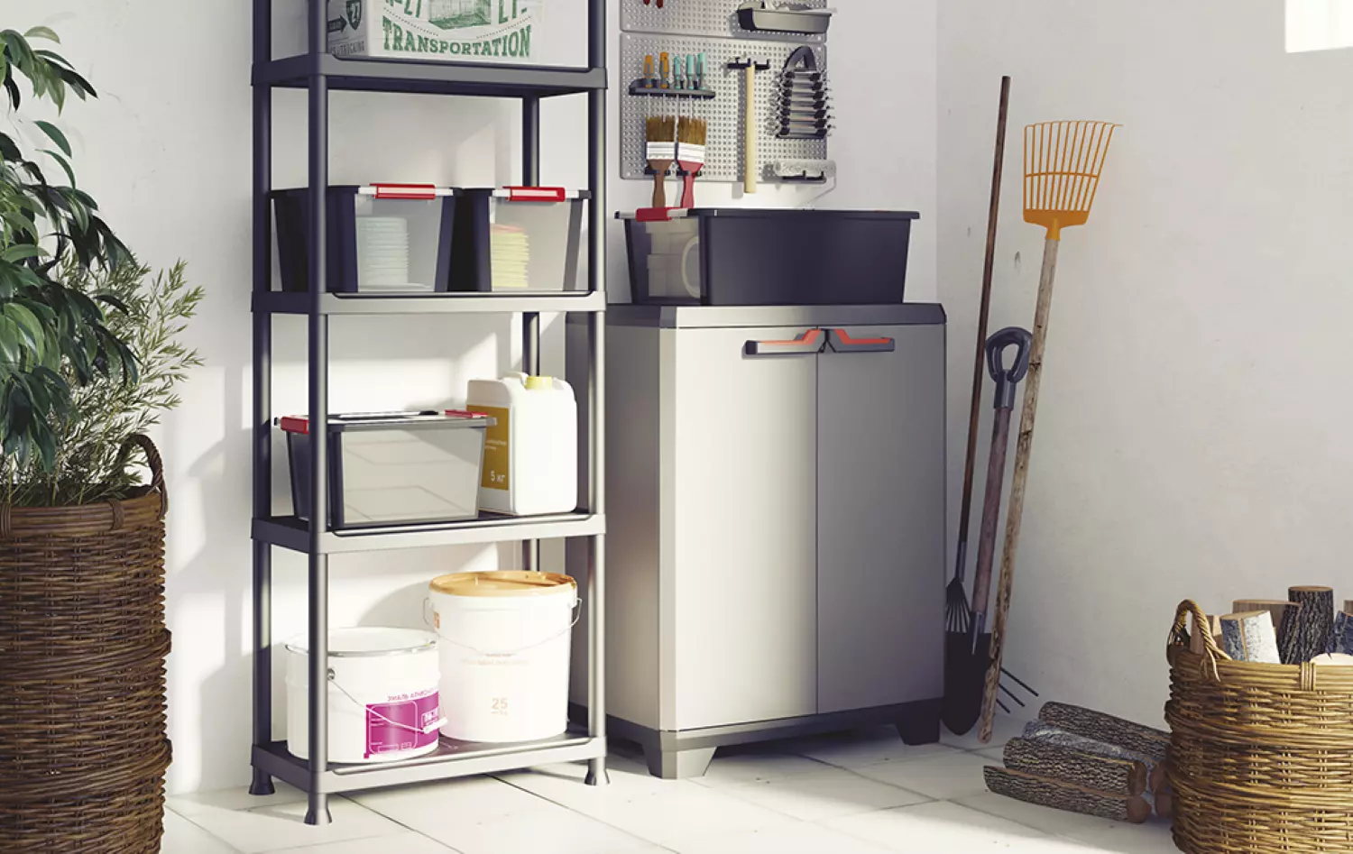 Keter 241060 Armoire de rangement basse Stilo - 39 x 68 x 90 cm-image