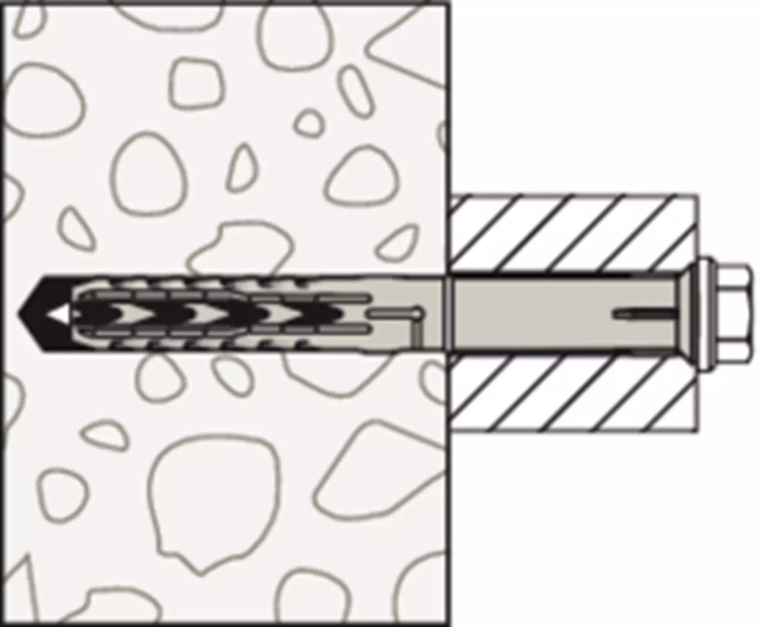 Fischer 46336 - Fixation pour ossatures et cadres SXR 10 x 200 FUS avec vis à tête hexagonale et rondelle intégrée en acier électrozingué (50pcs) SXR 10 x 200 FUS-image