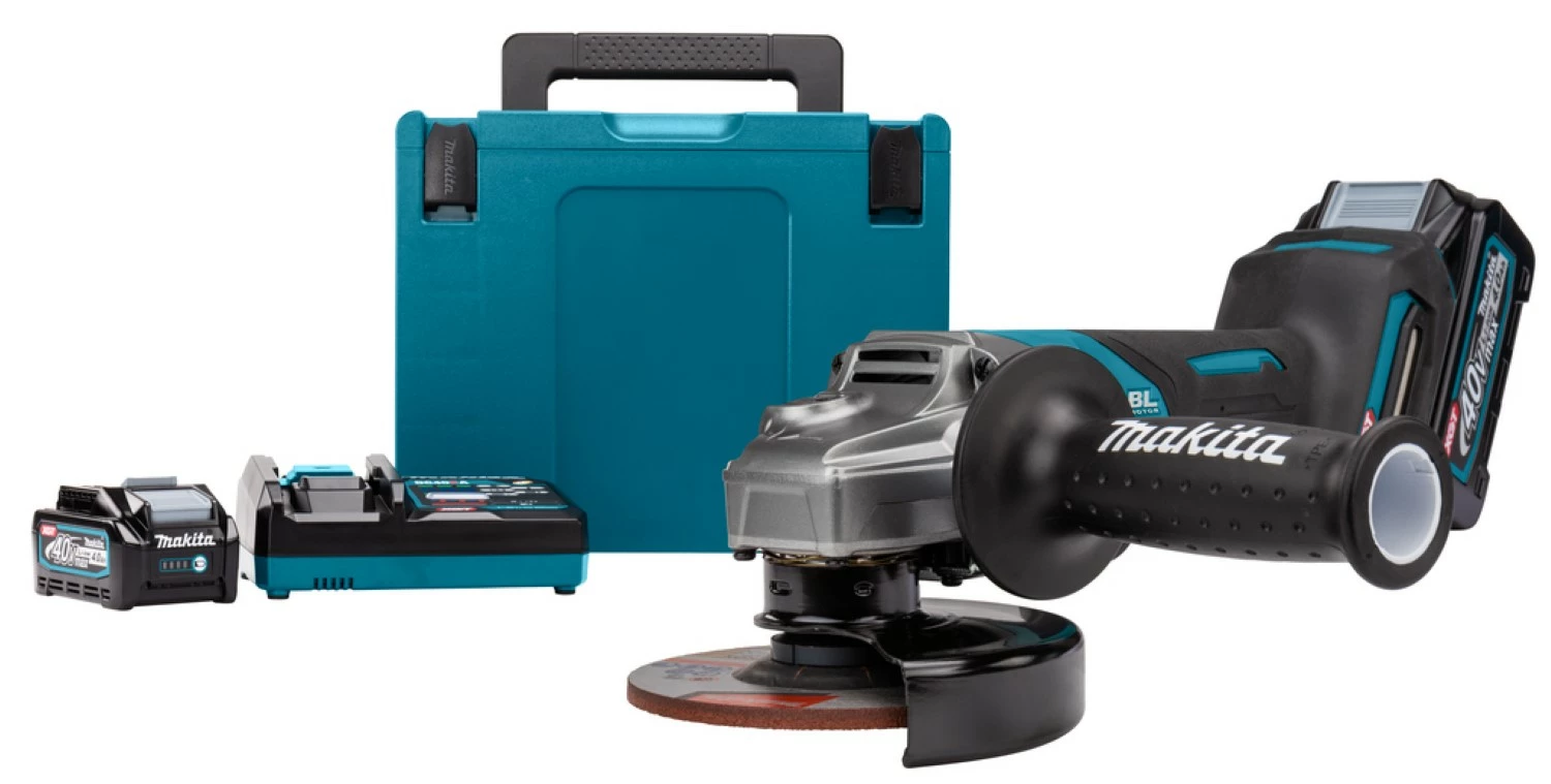 Makita GA016GM201 Meuleuse d'angle sans-fil - XGT 40V max Li-ion - 2 batteries 4,0 ah - Mbox - 125 mm - Brushless-image