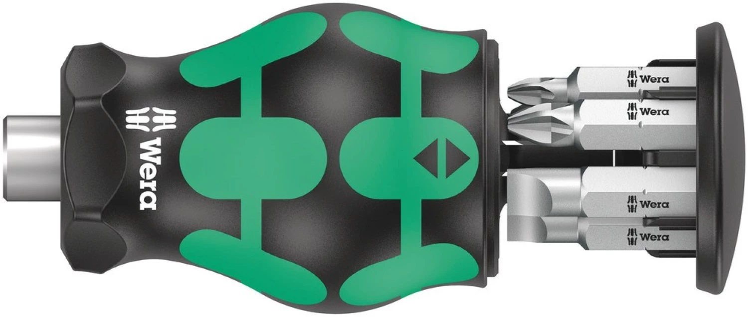 Wera 05008877001 Kraftform Kompakt Stubby Magazin 4 Bitschroevendraaier - 6 in 1 multi-bit-image
