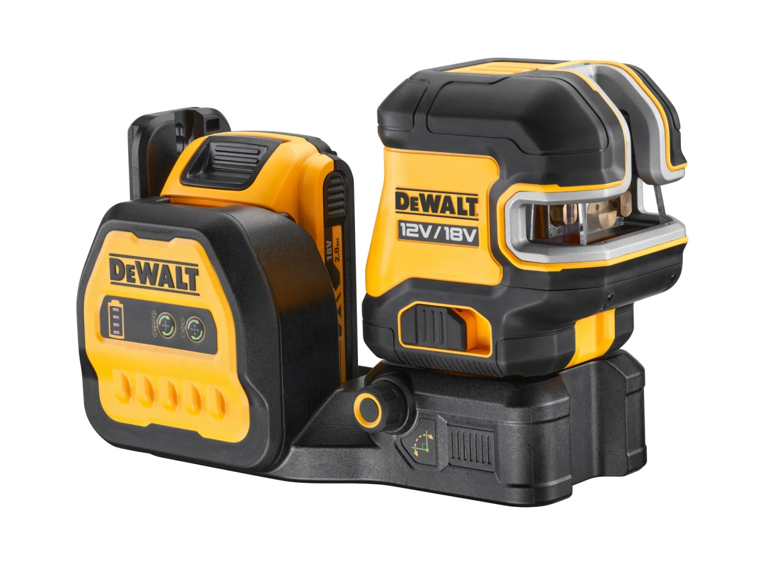 DeWALT DCE825D1G18 12V / 18V Li-ion XR Accu Zelfnivellerende 5 Punts kruislijnlaser set (1x 2.0Ah) in TSTAK koffer - Groen-image