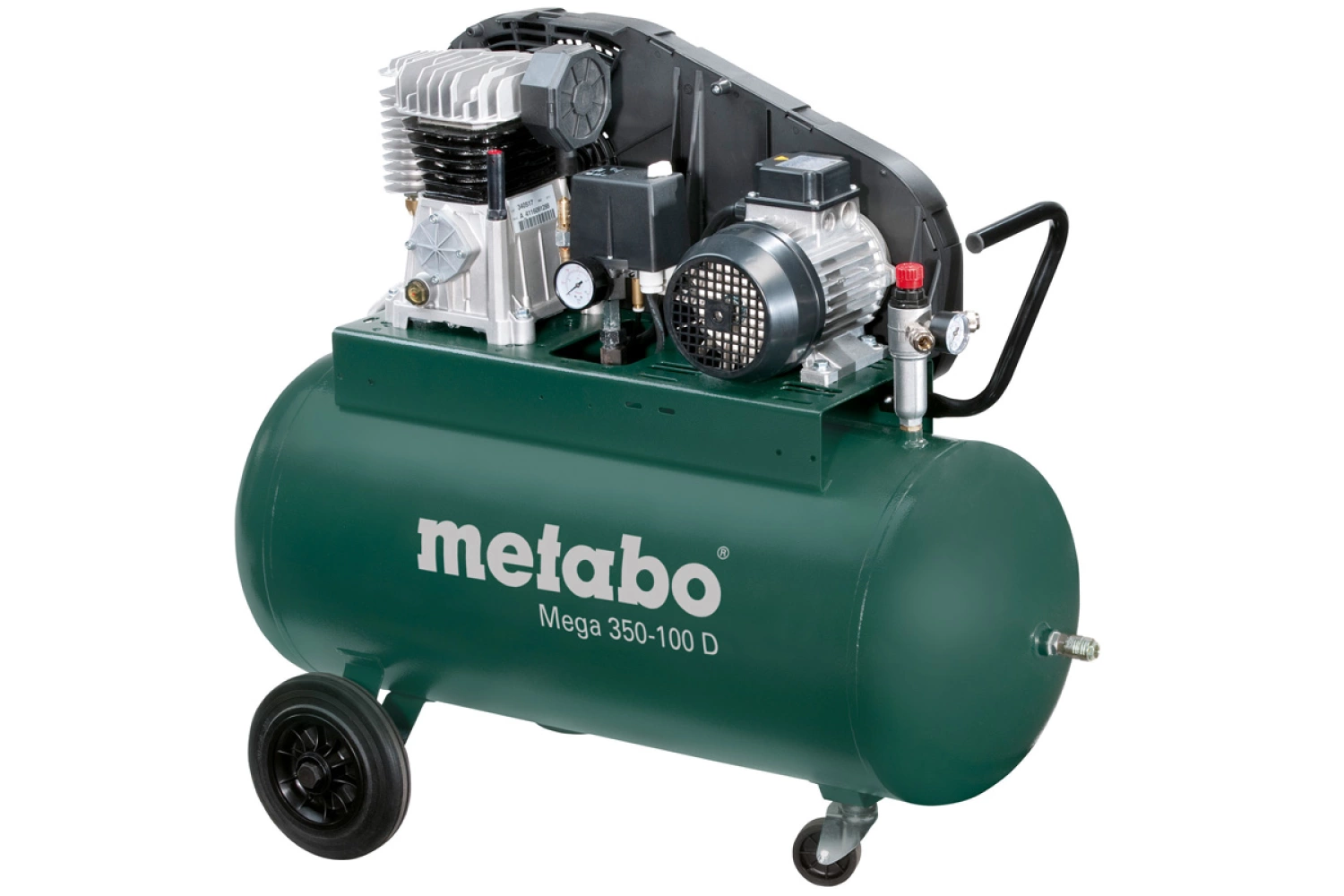 Metabo Mega 350-100 D Compressor - 2200W - 10 bar - 90L - 220 l/min-image