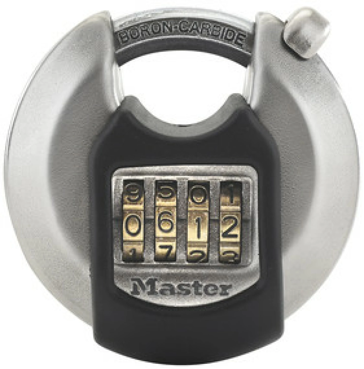 Master Lock M40EURDNUM - Cadenas Rond - Combinaison - Acier Inoxydable - Extérieur-image