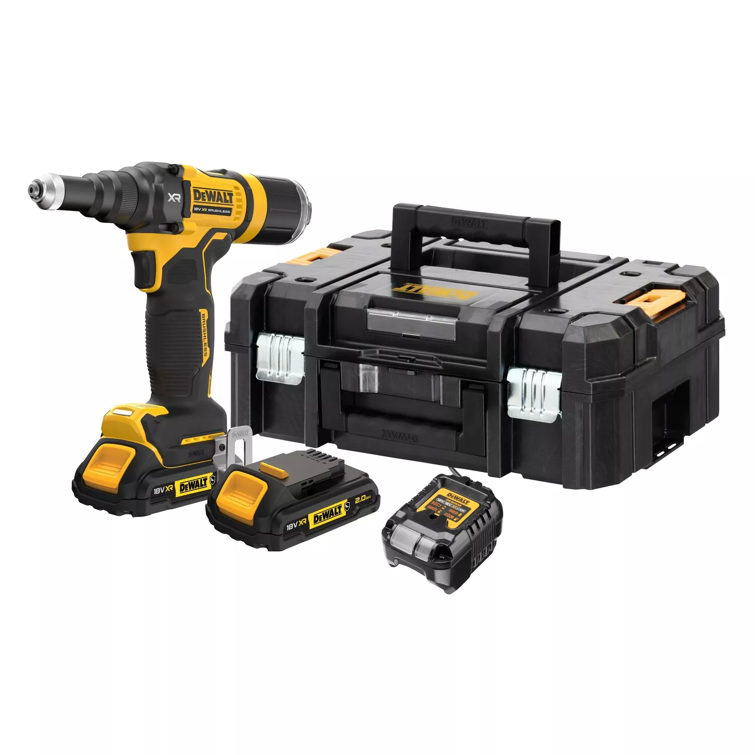 DeWALT DCF403D2GT 18V Li-ion accu blindklinknageltang set (2x 2.0Ah accu) in TSTAK - 4,8mm-image
