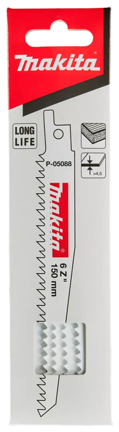 Makita P -05088 Lame de scie sabre - 130 x 4,2 mm - bois / plastique (5 pcs)-image