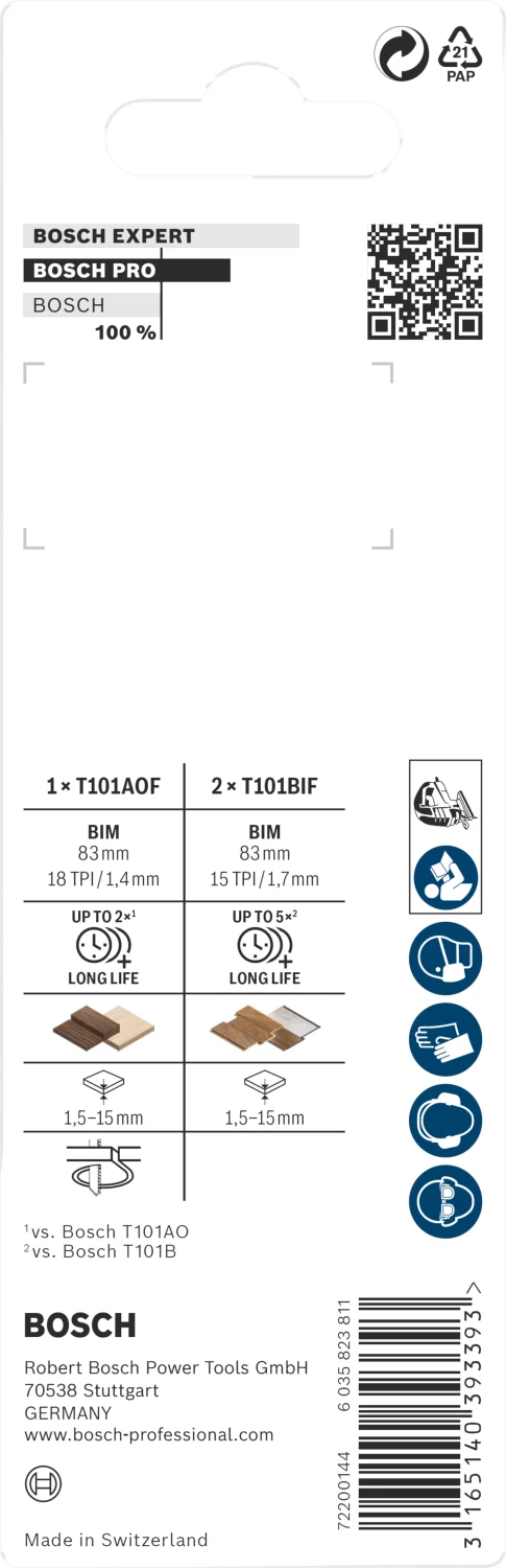 Bosch 2608636429 BiM 3 delige Decoupeerzaagblad set Special - Laminaat-image
