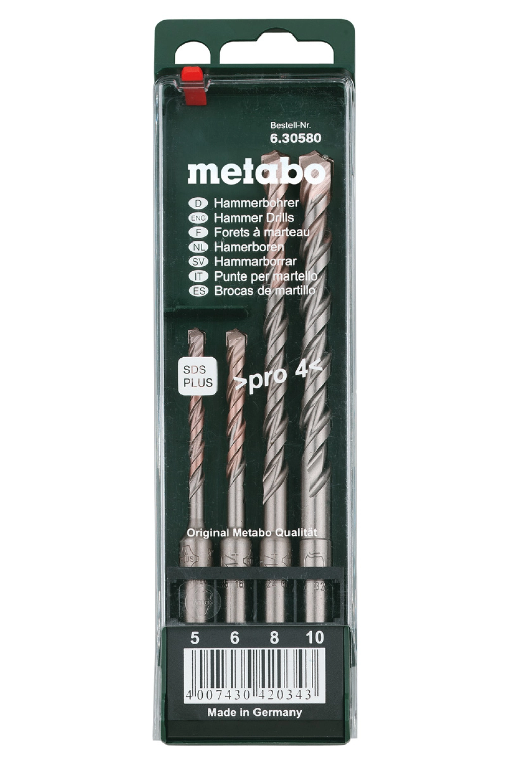 Metabo 630580000 SDS-Plus 4 delige Steenborenset-image