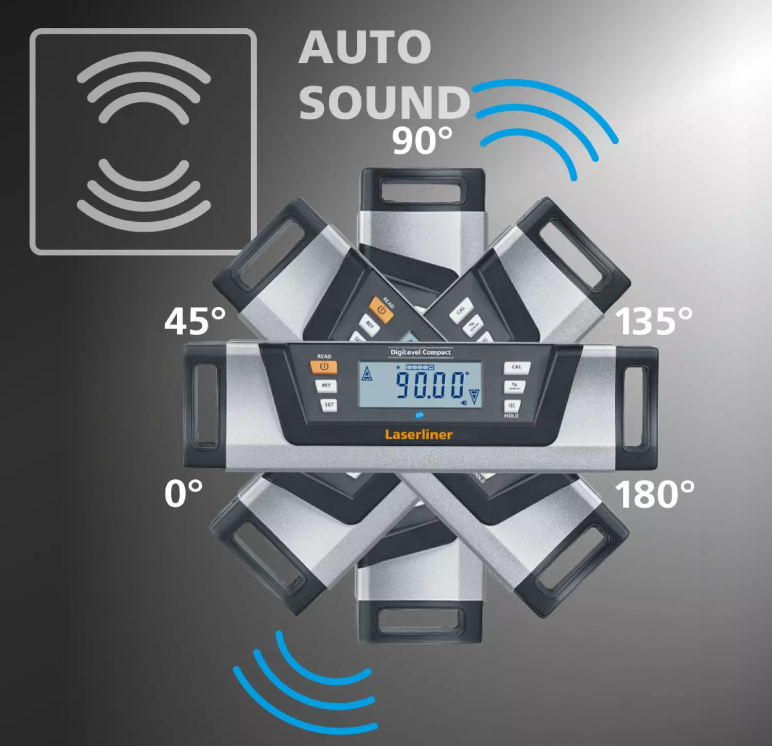 Laserliner DigiLevel Compact Niveau à bulle numérique dans un étui - magnétique - Bluetooth - 230 mm-image