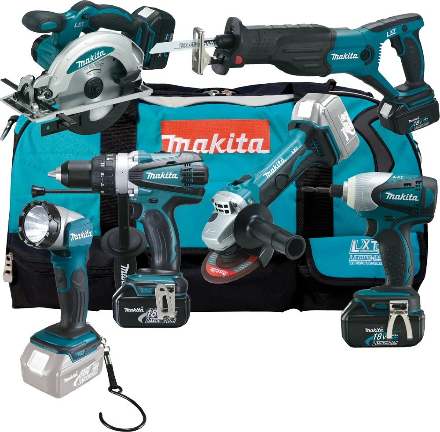 Makita DLX6011 Pack 6 outils sans-fil - 18V Li-ion - 3 batteries 3,0 ah - sac-image