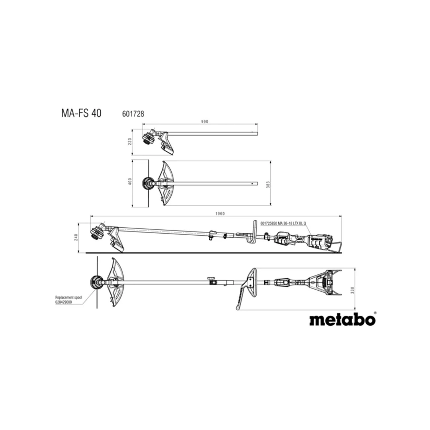 Metabo MA-FS 40 Bosmaaier opzetstuk