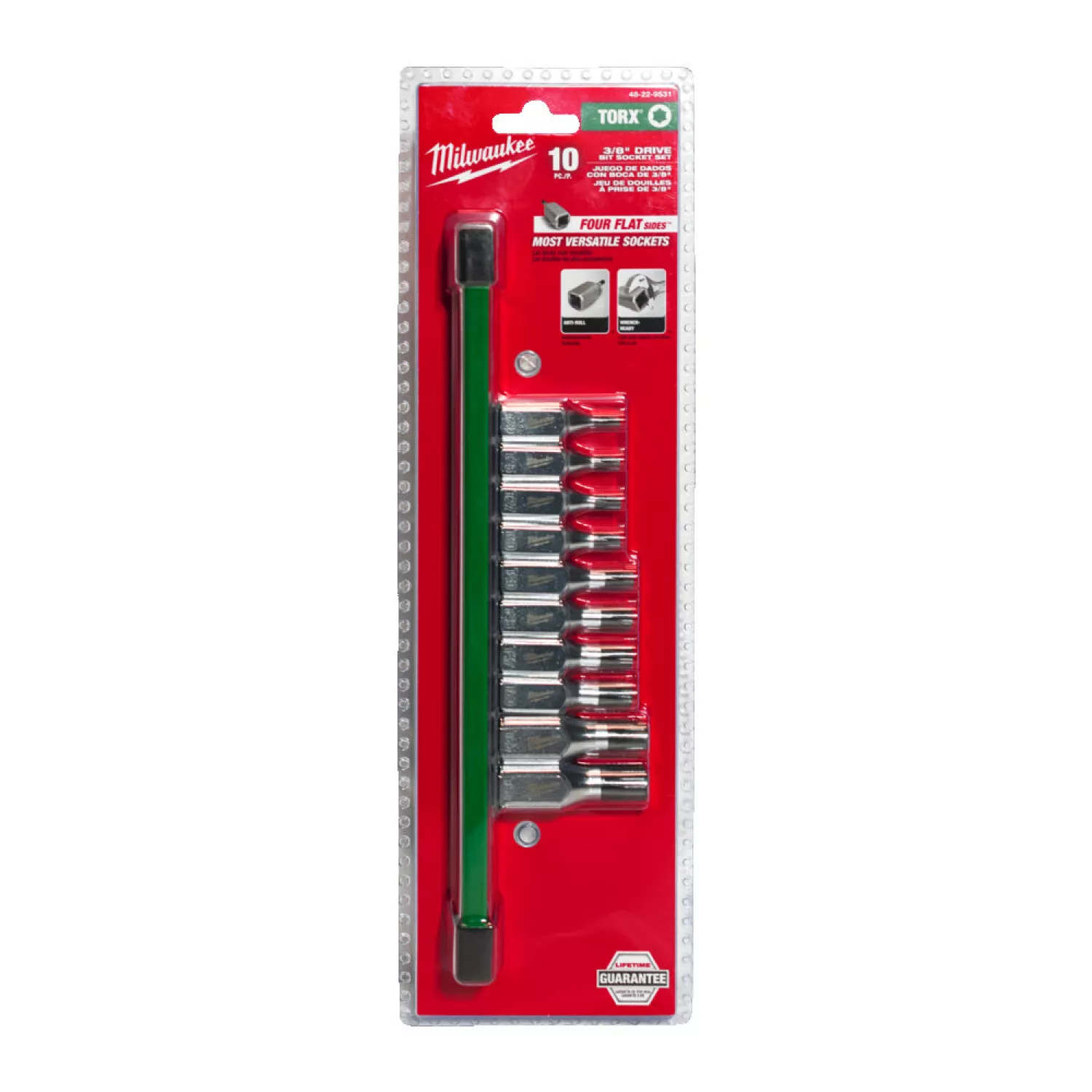 Milwaukee 4932480564 10-delige Bitset 3/8" FOUR FLAT TX-image