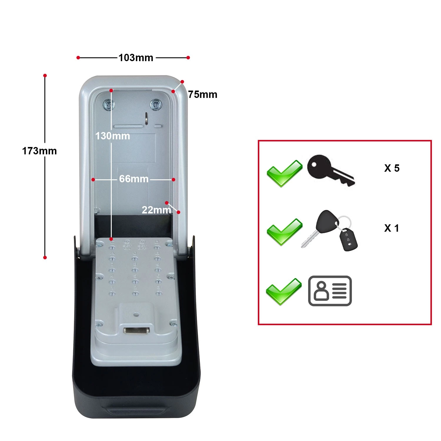 Master Lock 5426EURD Select Access® Groepsvergrendelingskast voor sleutels - Extra groot-image