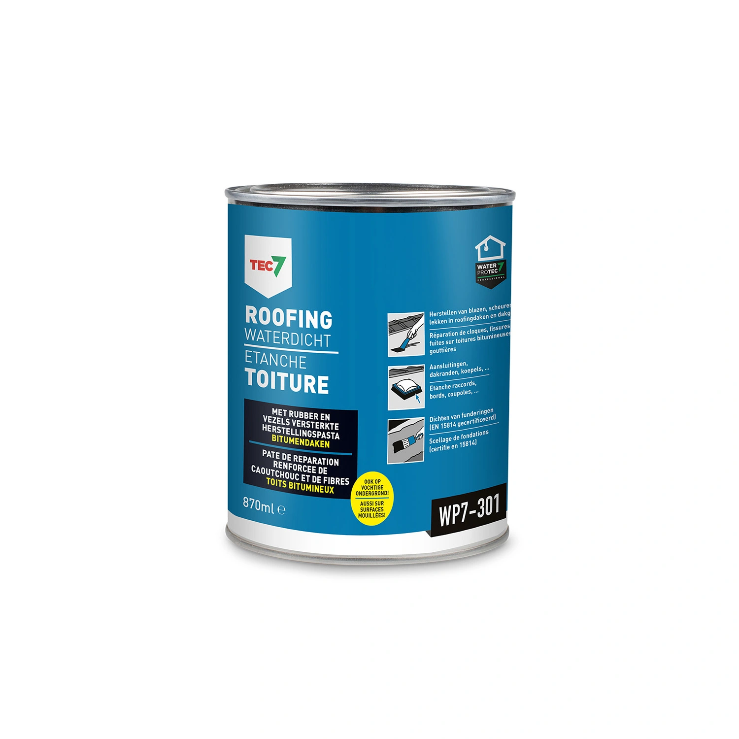TEC7 WP7-301 Imperméable pour toiture - 870ml