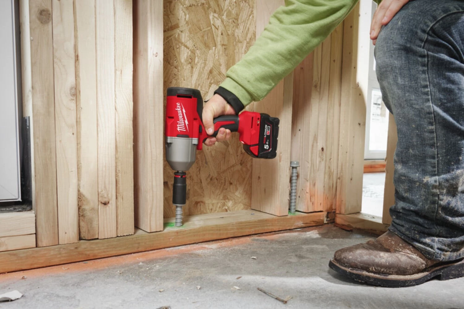 Milwaukee M18 BLHIWF12-502X 18V Li-ion accu Slagmoersleutel set (2x 5.0Ah accu) in HD Box - 1/2'' - 1627Nm-image