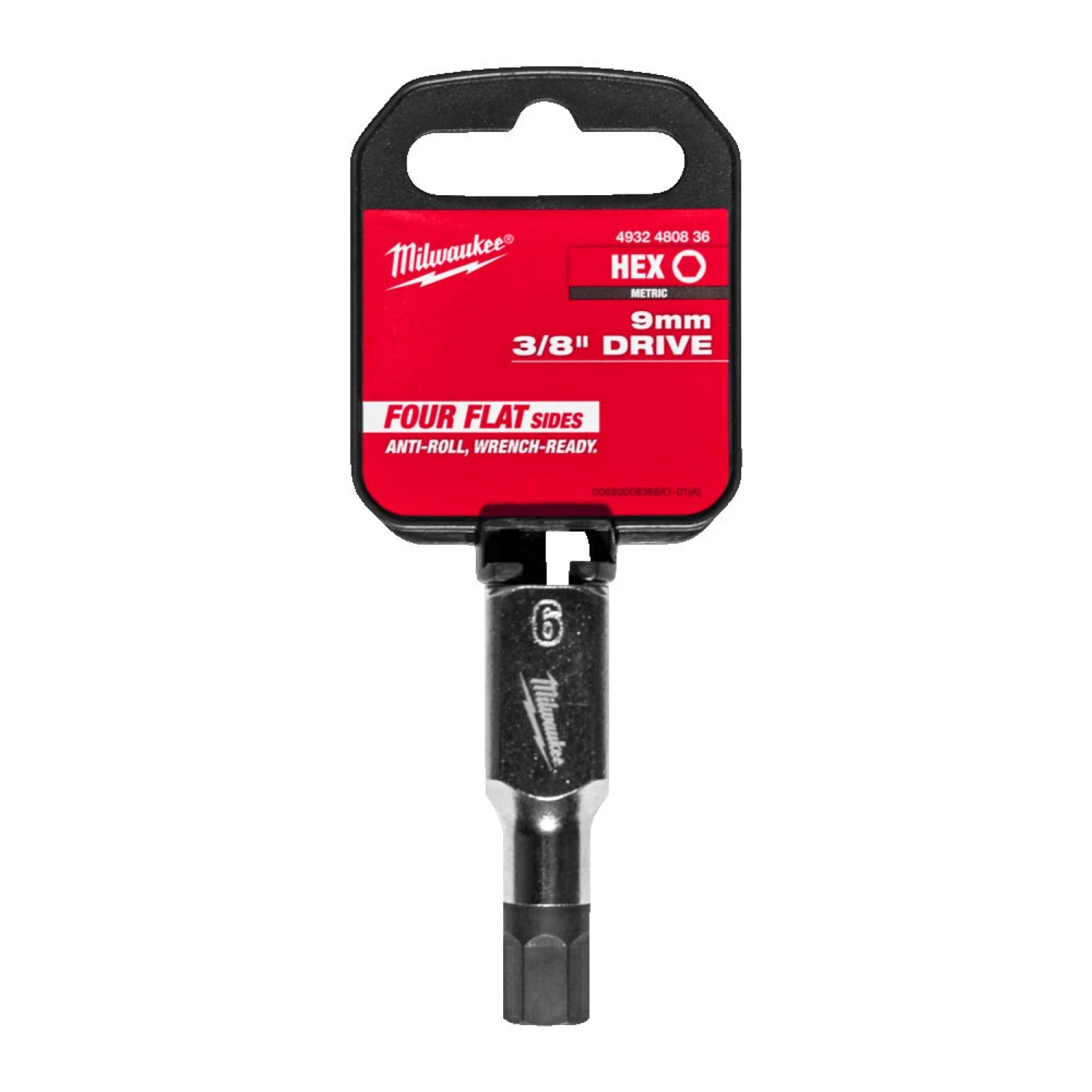 Milwaukee 4932480836 Douille à embout - 3/8" FOUR FLAT - Hex 9mm