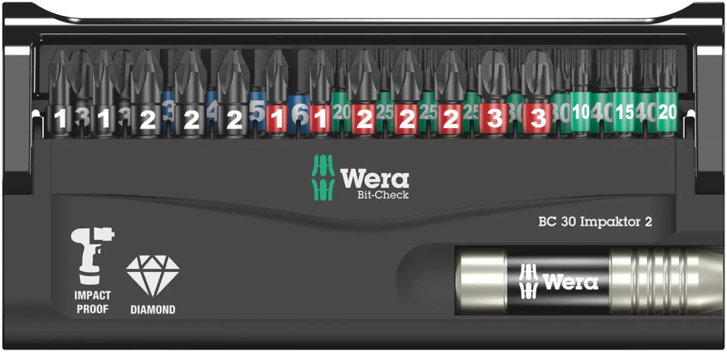 Wera 05057697001 30 delige Bitcheck Impaktor 2 bitset - PH/PZ/TX/HX-image