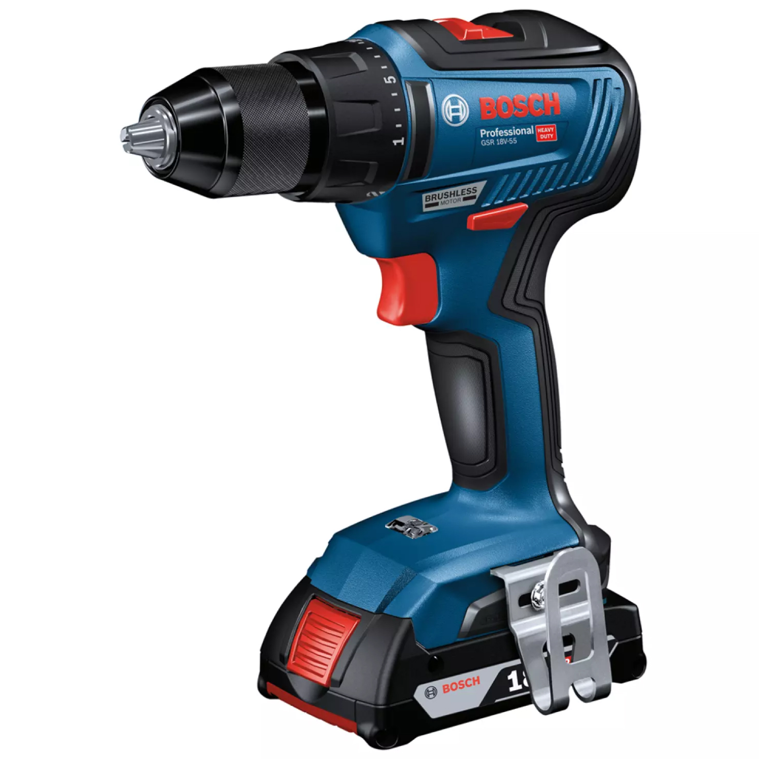Bosch GDR 18V-200 + GSR 18V-55 Li-ion Accu Combiset (2x 4.0Ah accu) in L-Case-image