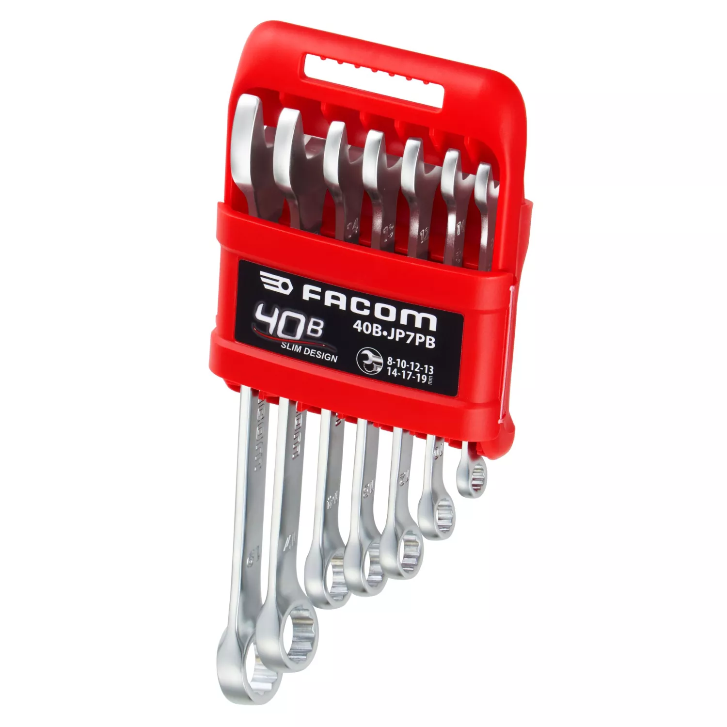 Facom 40B.JP7PB set de 7 clés mixtes en support - 8-19mm