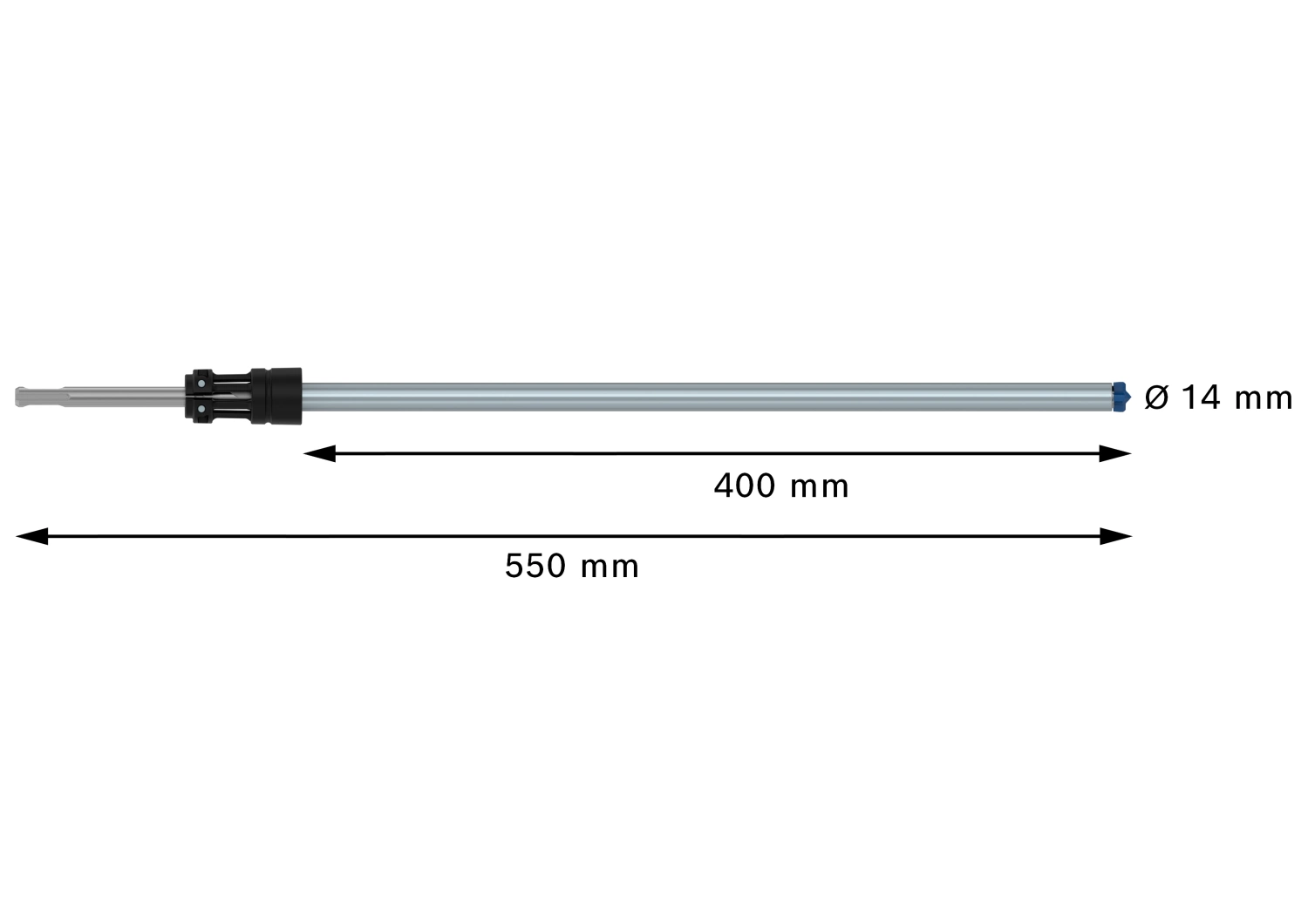 Bosch 2608901770 EXPERT Foret à marteau SDS Clean SDS plus-8X - 14x400x550mm-image