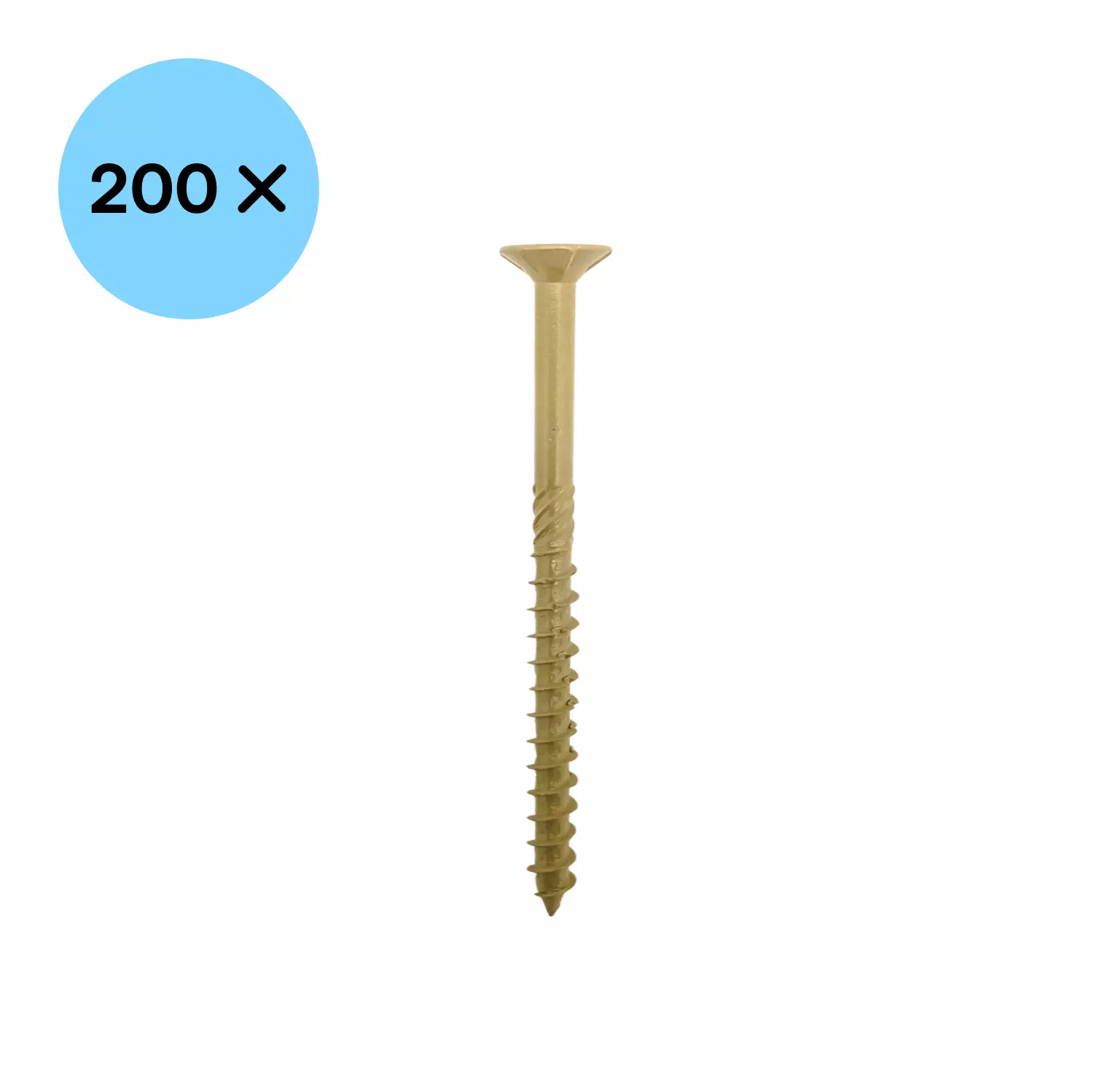 Woodies 61841372 Vis ultime pour panneaux d'aggloméré - Acier trempé - Tête fraisée - Filetage partiel - TX20 - 4.0 x 40mm (200pcs)-image