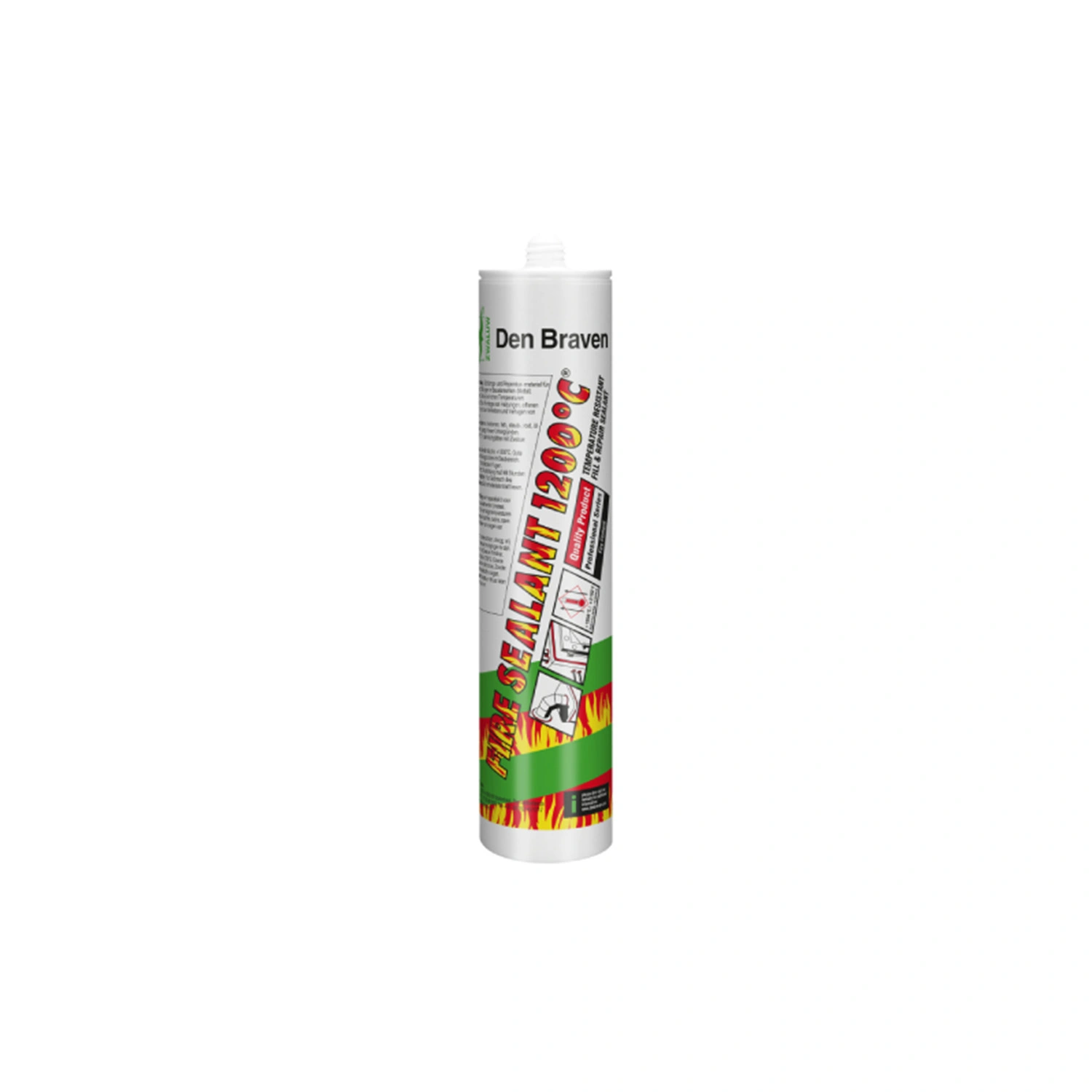 Zwaluw Den Braven 30880054 Fire Sealant 1200°C Afdichtingskit - Zwart - 310ml