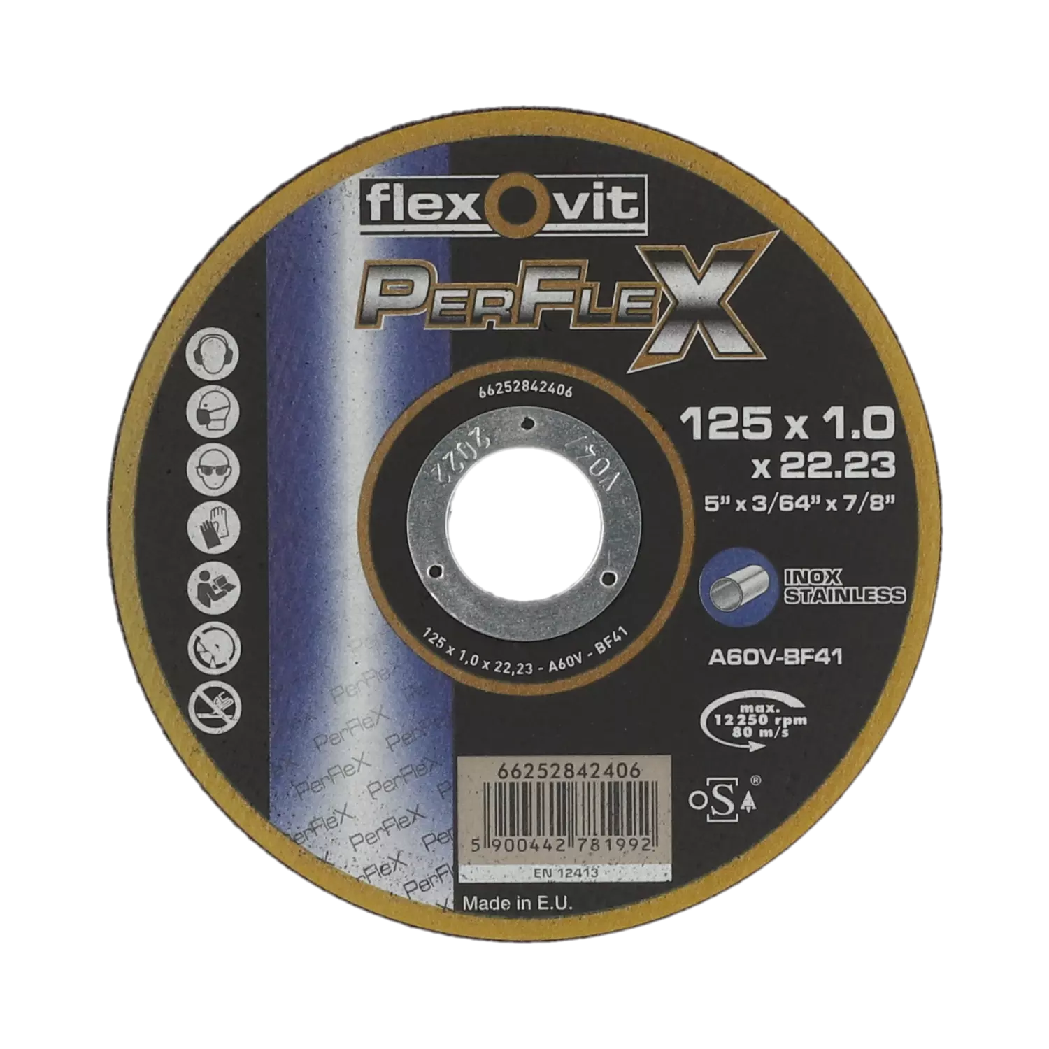 Flexovit 66252850061 Perflex doorslijpschijven - 125 x 1,0mm - 50 + 5 gratis-image