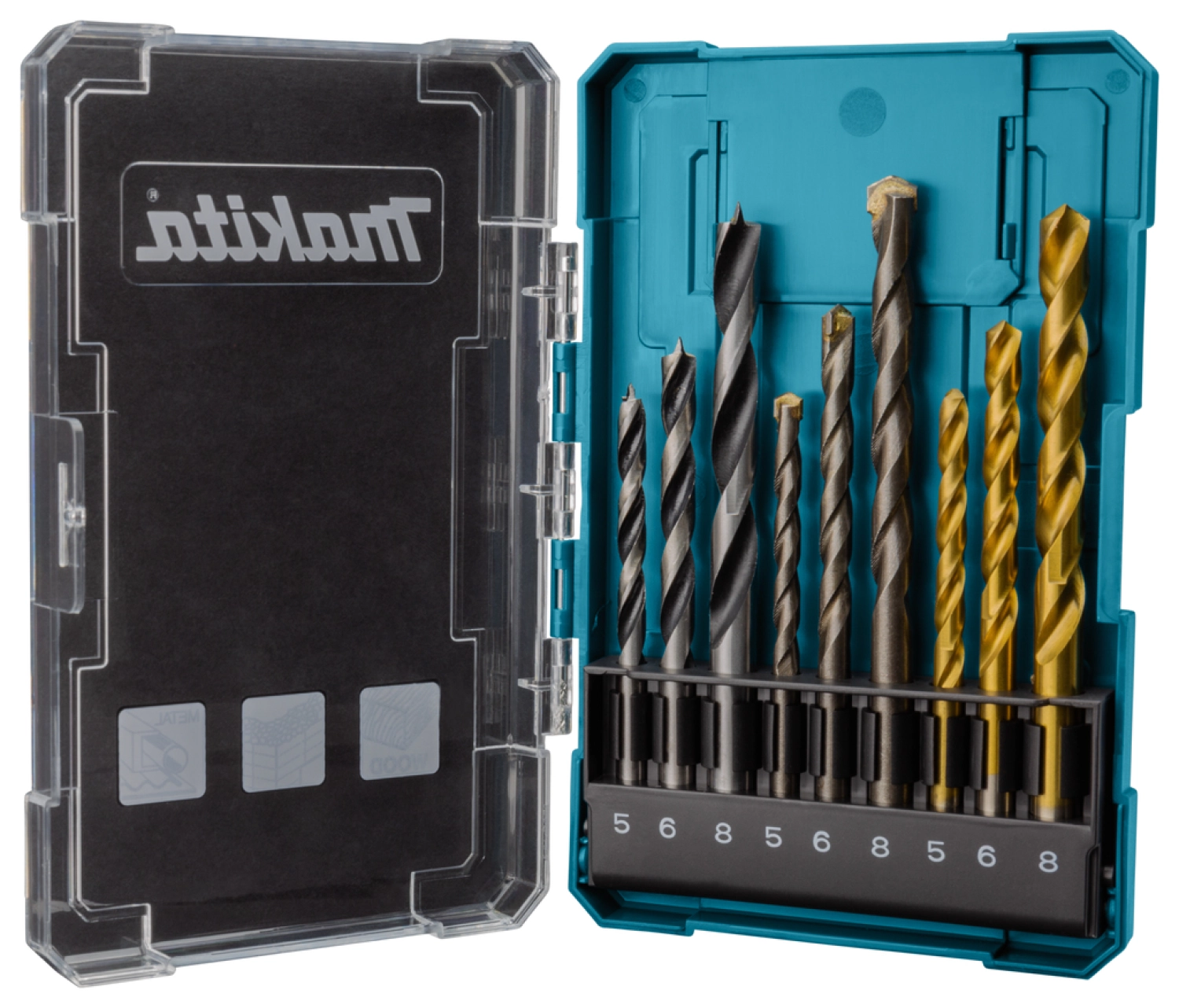 Makita D-71962 9-delige Borenset Steen/Hout/Metaal-image