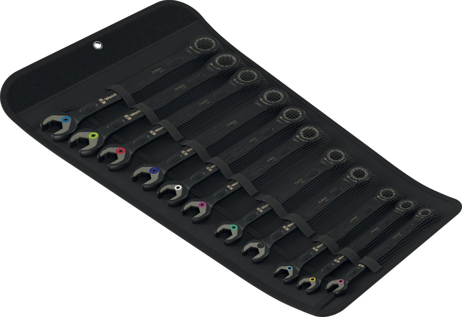 Wera 05020017001 11 pièces 6000 Joker Black Edition 11 Set 1 Kit de clés à cliquet à douille dans un étui - 8-19 mm-image