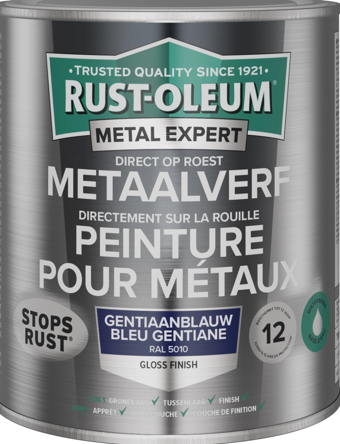 Rust-Oleum MetalExpert Watergedragen - RAL 5010 genitaanblauw - 0,25L-image