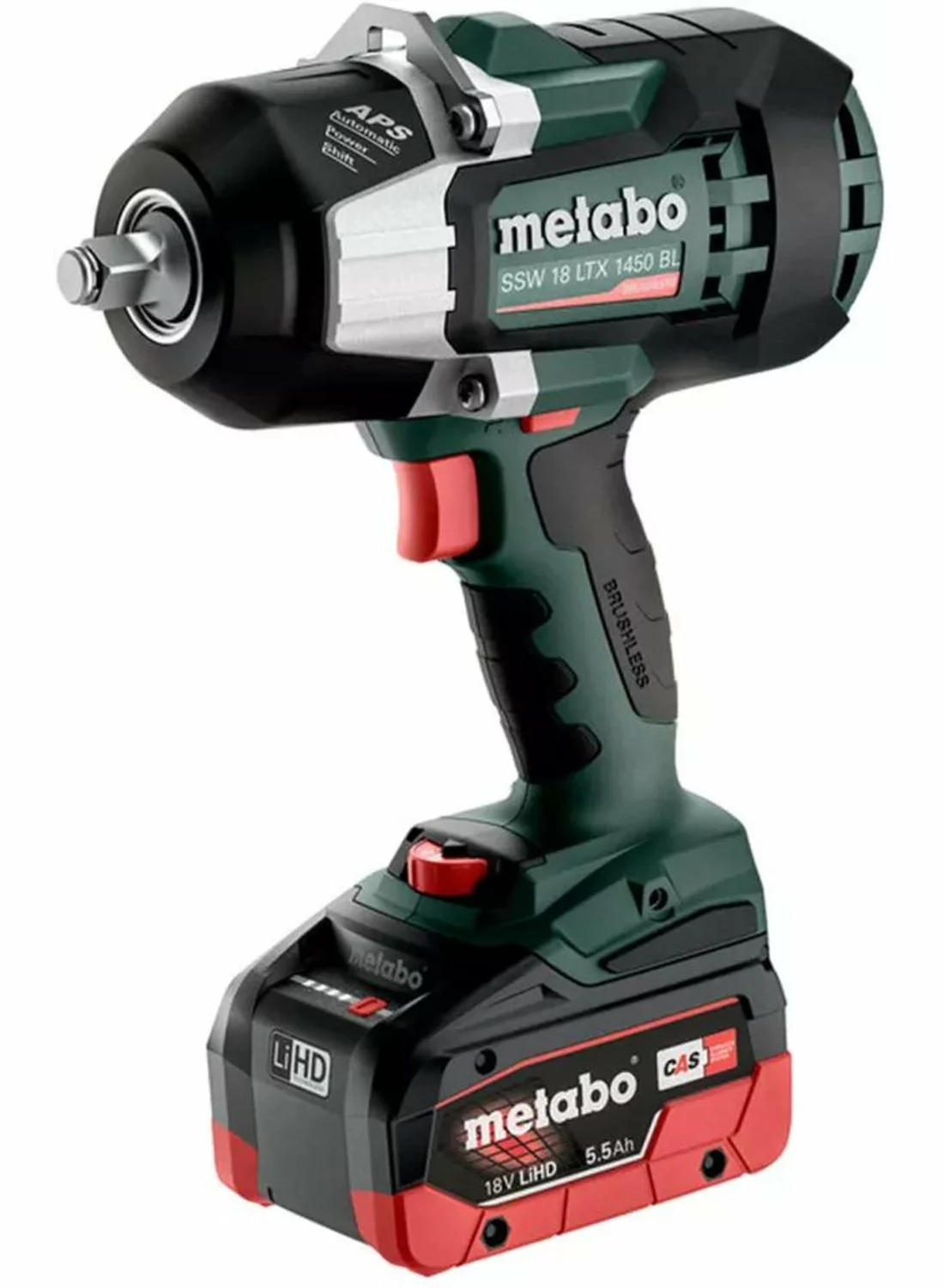 Metabo SSW 18 LTX 1450 BL 18V Li-ion Accu Slagmoersleutel set (2x 5.5Ah LiHD accu) in metaBOX-image