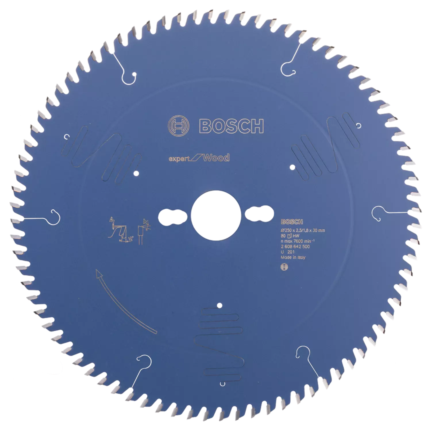 Bosch 2608642500 Expert Cirkelzaagblad - 250 x 30 x 80T - Hout - Carbide-image