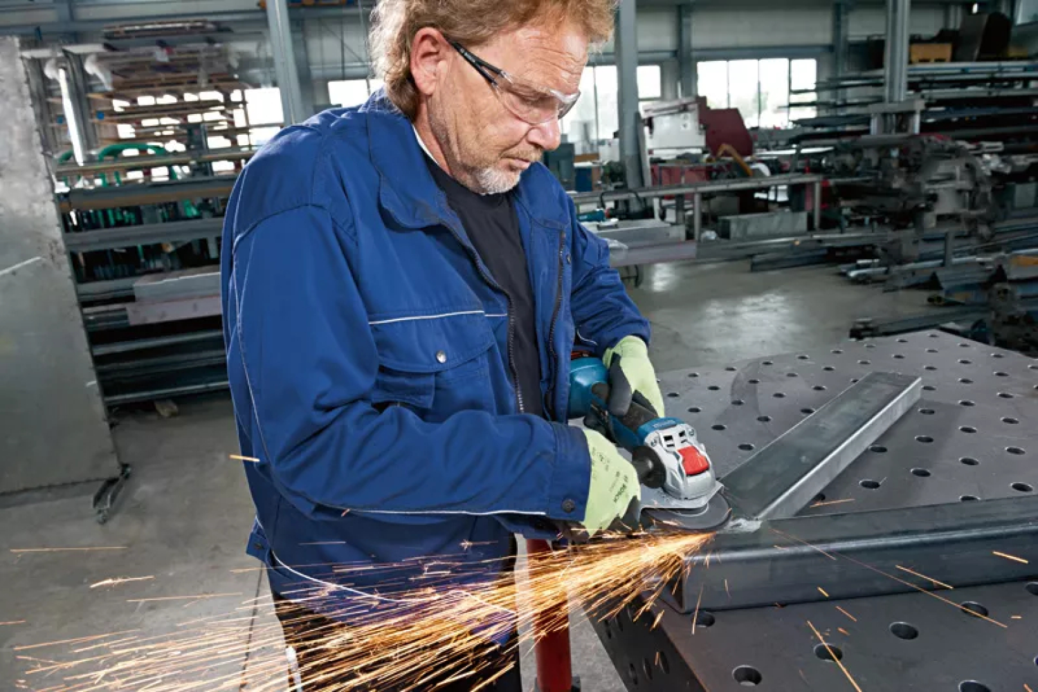 Bosch GWX 18V-10 18V Li-ion Accu haakse slijper set (2x 5.0 Ah) in L-Boxx - 125 mm - koolborstelloos-image