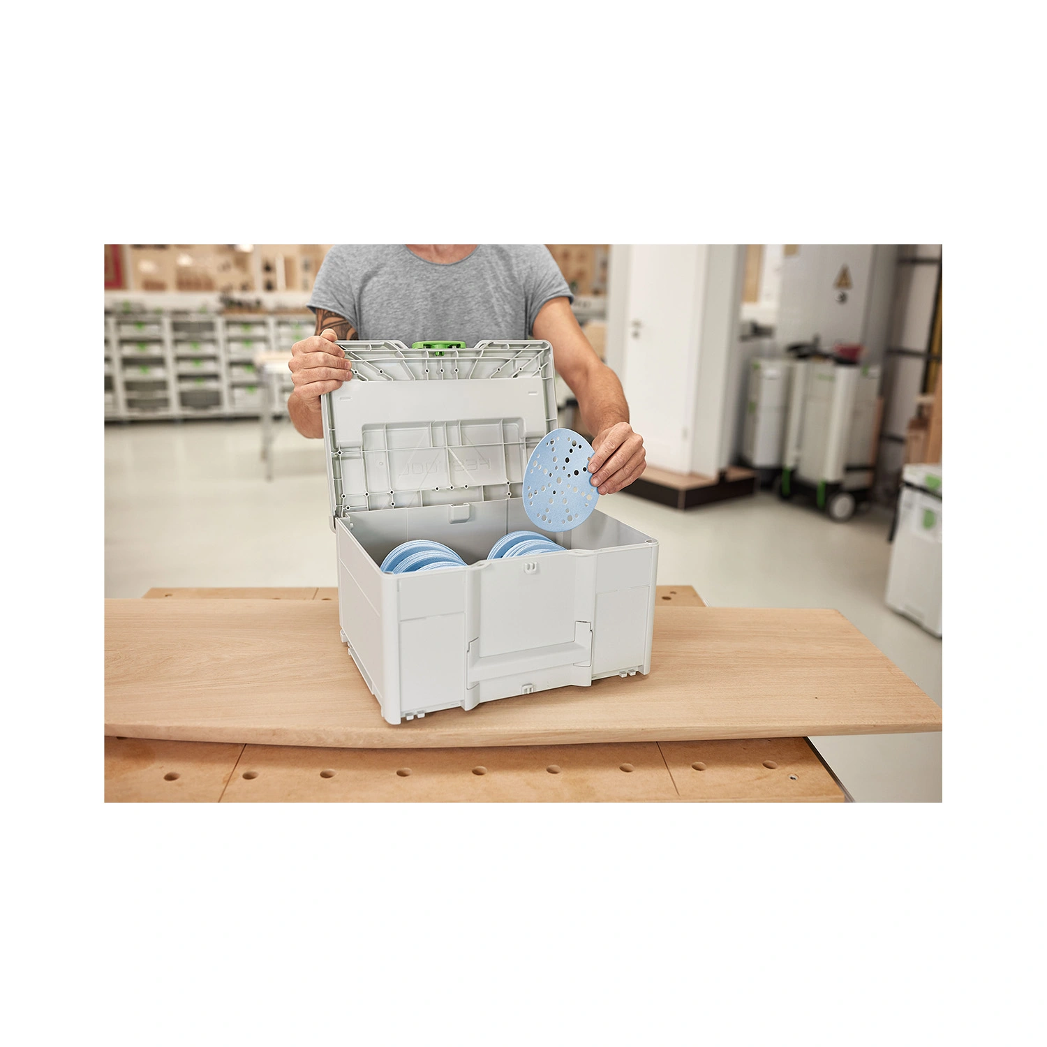 Festool 578192 Abrasives-Systainer³ Granat SYS-STF D150 GR-Set in systainer