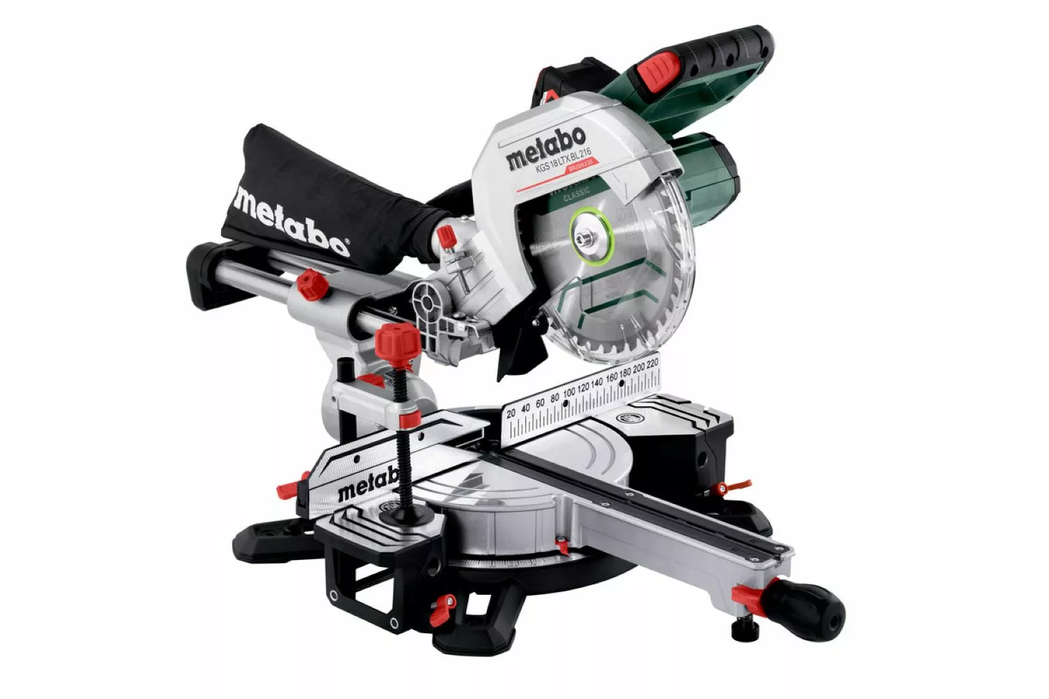 Metabo KGS 18 LTX BL 216 LiHD Accu afkortzaag set (1x 4Ah) - 216 x 30 mm-image