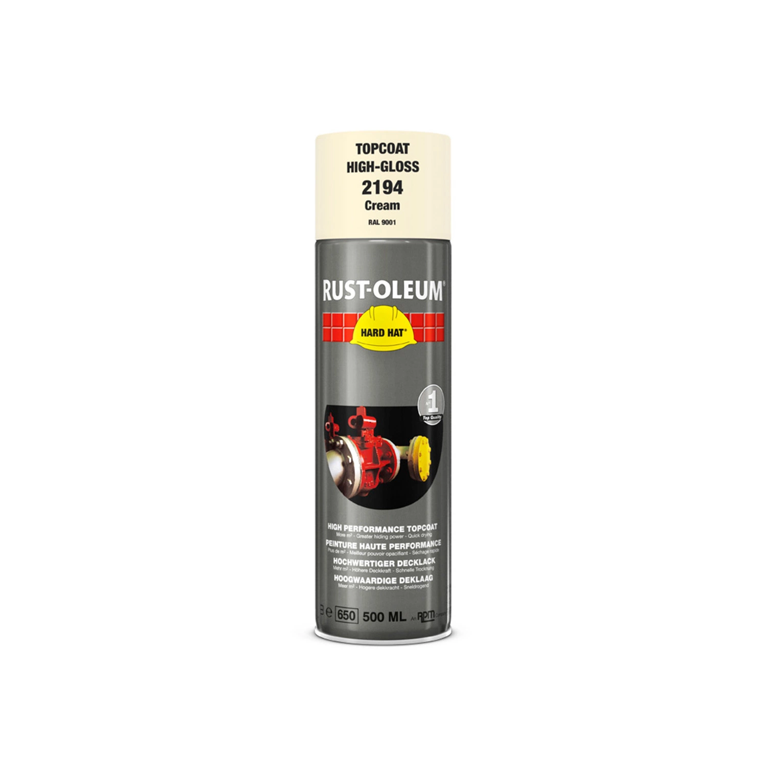 Rust-Oleum 2194 Hard Hat Spuitbus- RAL 9001 crèmewit - 0,5L-image