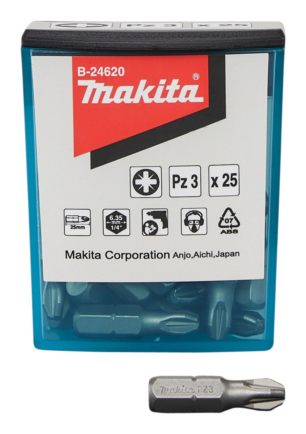 Makita B -24620 Embout de vis - PZ3 x 25 mm (25 pcs)-image