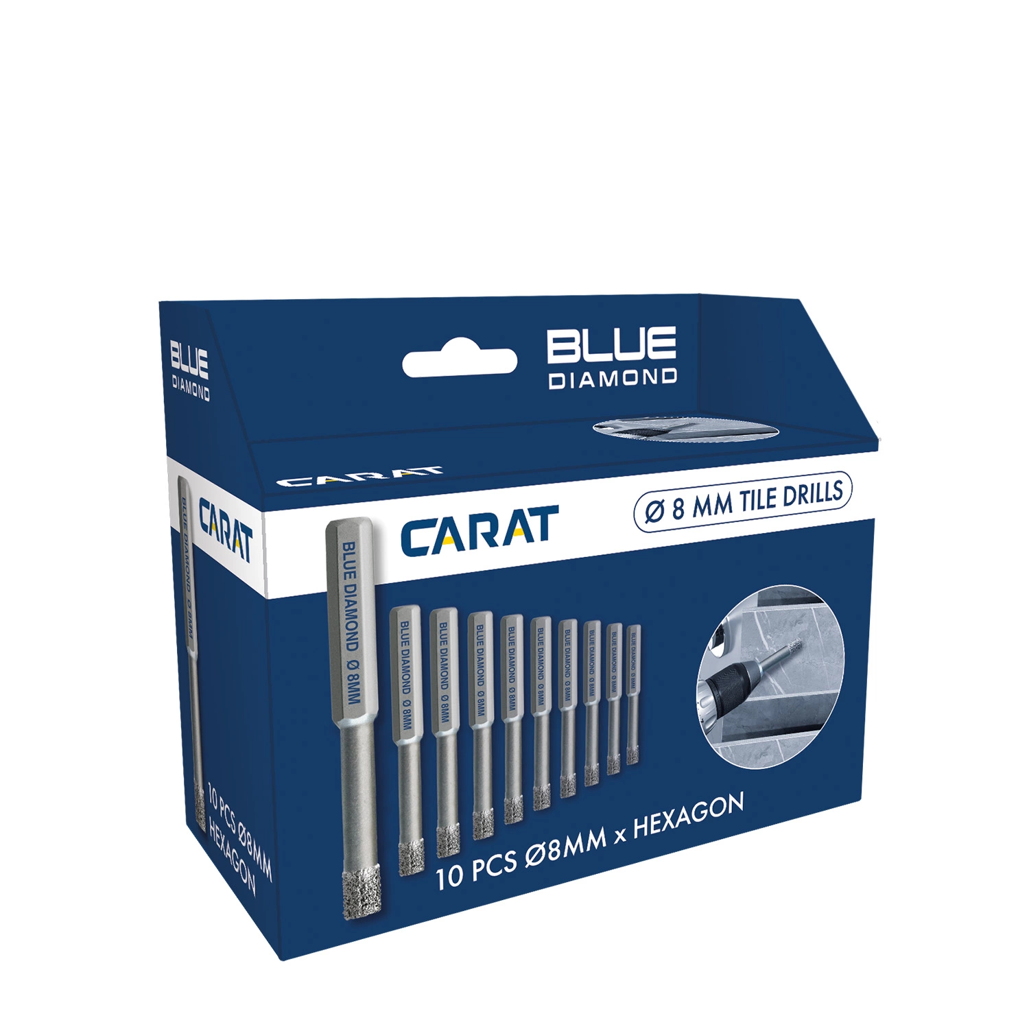 Carat Blue diamond tegelboorset Ø 8 mm - 10st-image