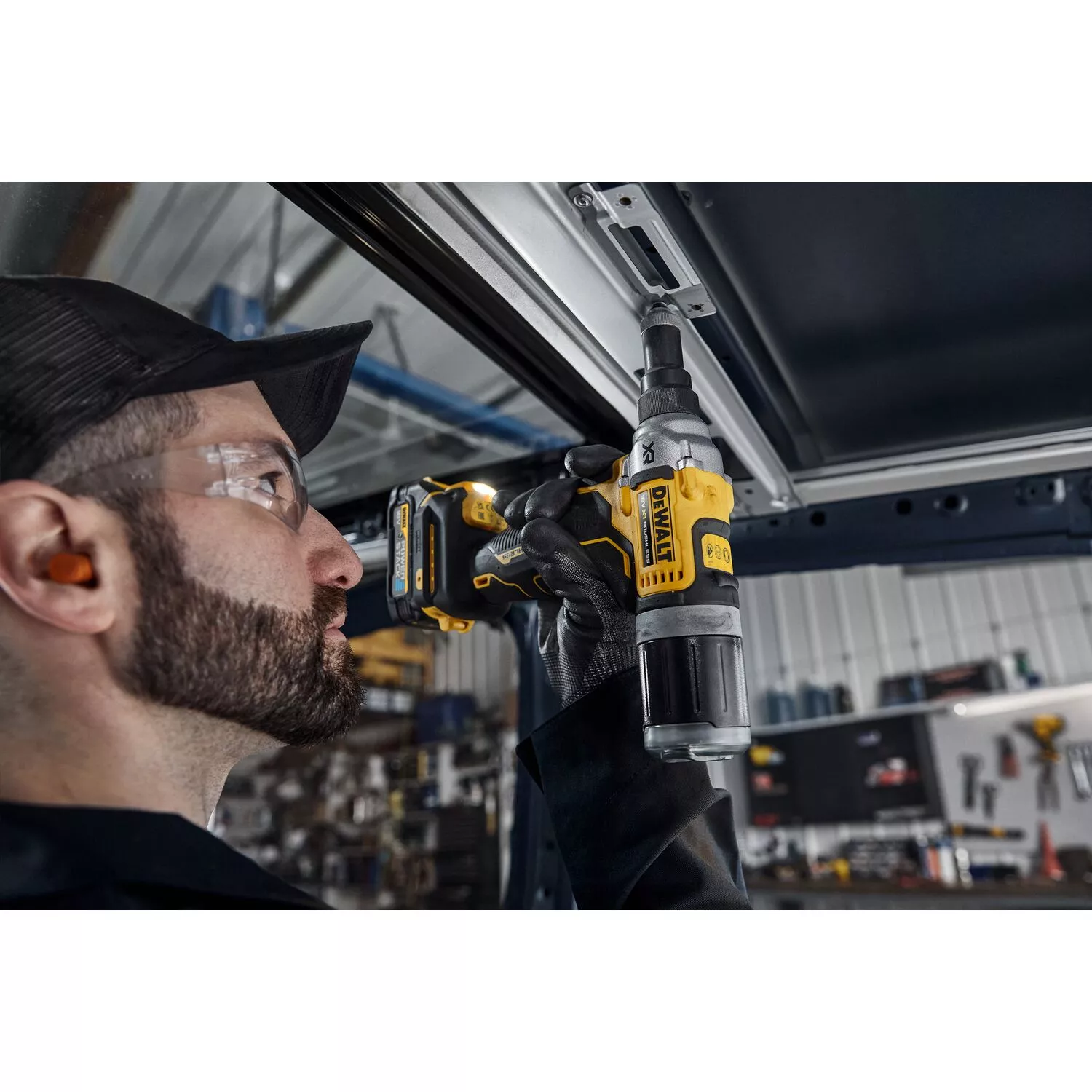 DeWALT DCF414E2GT Kit de pince à riveter sans fil Li-ion 18 V (2 batteries 1,7 Ah) dans TSTAK - 6,3 mm-image