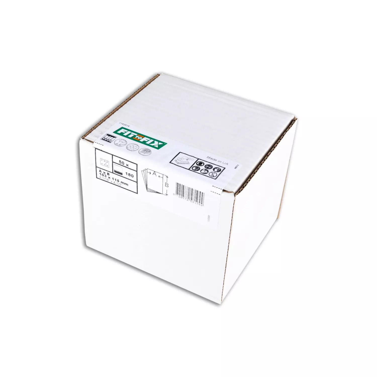 Fit-to-Fix Feuilles à poncer - P180 - 102x115mm (50pcs)-image