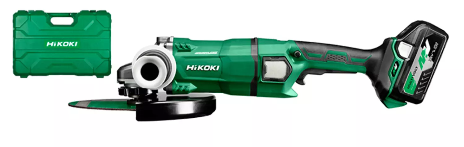 HiKOKI G3623DAWGZ 36V Multivolt Li-Ion accu haakse slijper set (2x 4,0Ah) in koffer - 230mm - koolborstelloos-image