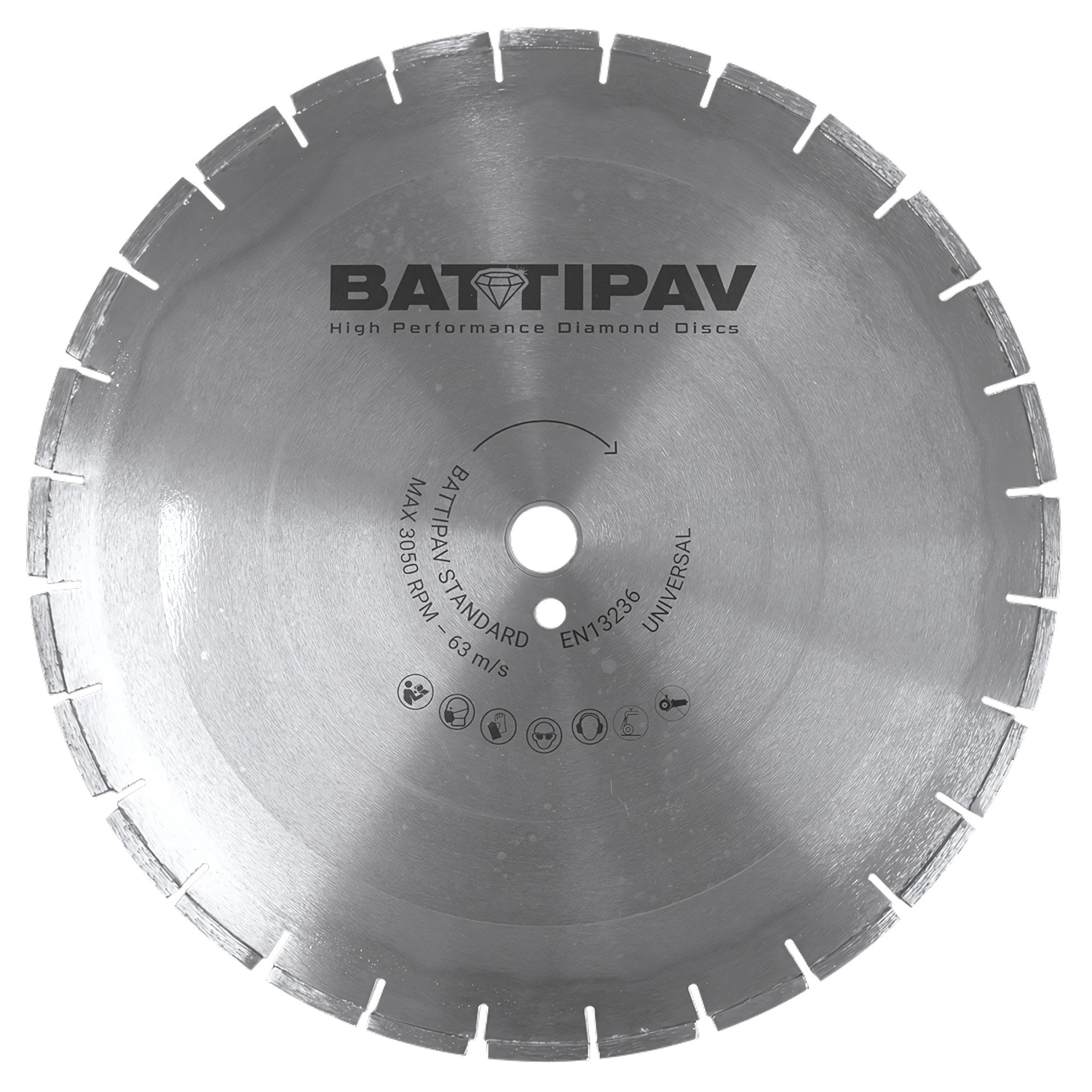 Battipav 13.701.43 Standaard Multi-cut Diamantzaagblad voor natzagen - 400 x 25,4 - Middelhard tot harde steen-image