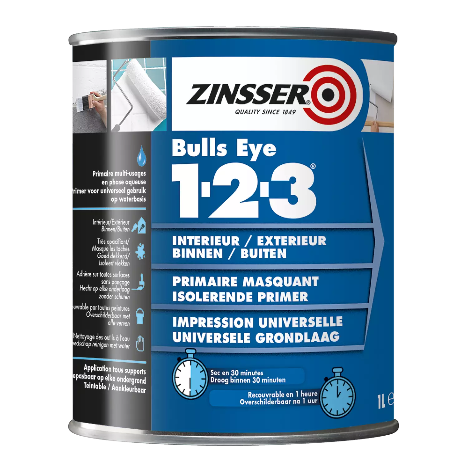 Zinsser Bulls eye 1-2-3 - Primer - op kleur gemengd - 1L-image