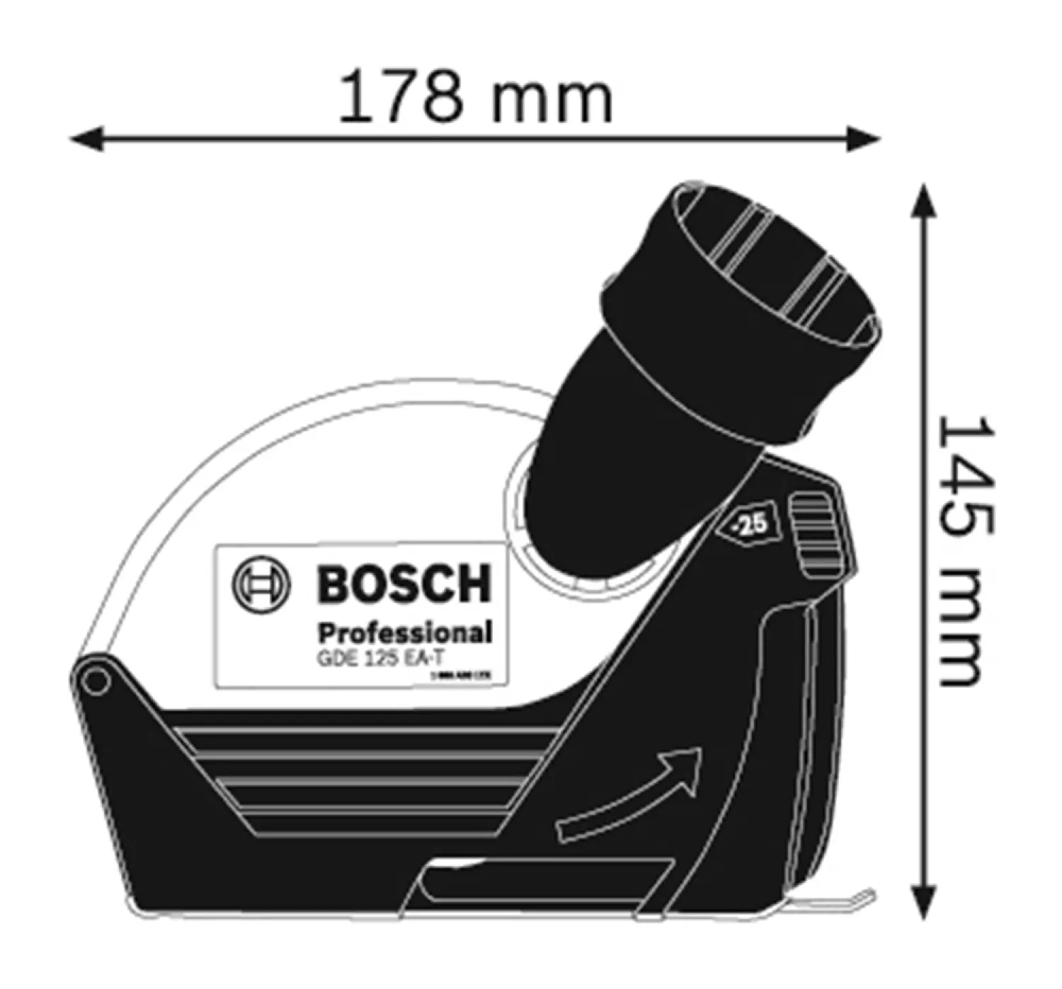 Bosch GDE 125 EA T stofkap voor haakse slijpers - 125 mm - Toolless aansluiting-image